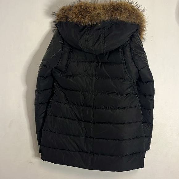 Rudsak Roya Asiatic Raccoon-Fur-Trim Asymmetrical Down Coat Puffer Winter Jacket - Picture 7 of 13